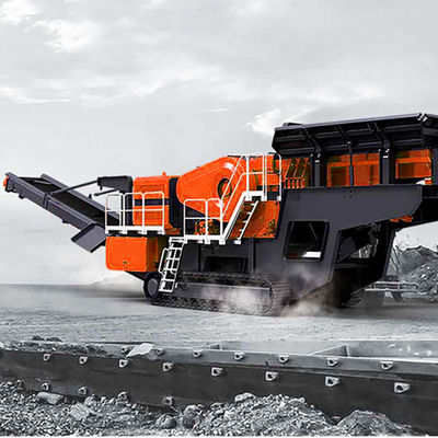 Impianto mobile di frantumazione e screening dei coni a effetto mascella con servizio post-vendita di 1 anno