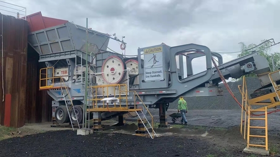 Ferro Grigio Trasportabile Mineria Calcare Mobile Pietra Impact Screen Rock Crusher Y3S1548F1010