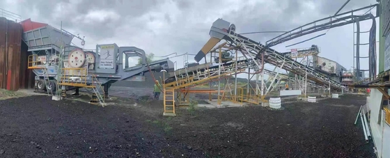 Macinatore di mascelle da 100 tonnellate all'ora per l'estrazione delle rocce
