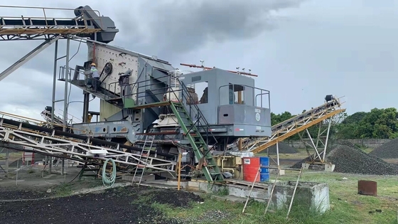 Macinatore di mascelle da 100 tonnellate all'ora per l'estrazione delle rocce