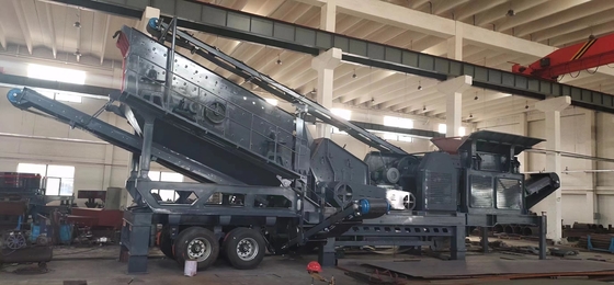 Macchina per la frantumazione mobile di granito 100 T / H richiesta personalizzata