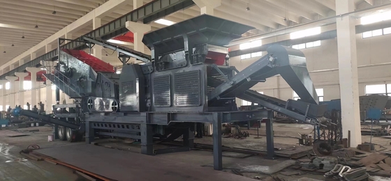 Macchina per la frantumazione mobile di granito 100 T / H richiesta personalizzata