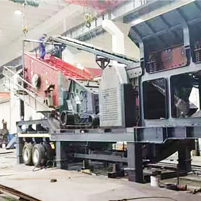 Impianto mobile di frantumazione e screening dei coni a effetto mascella con servizio post-vendita di 1 anno