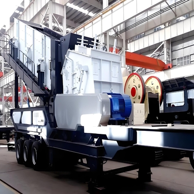 80-250kw di potenza motrice mobile di impatto della mascella conicale concassante impianto per 150-300tph Capacità