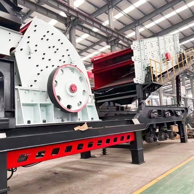 80-250kw di potenza motrice mobile di impatto della mascella conicale concassante impianto per 150-300tph Capacità