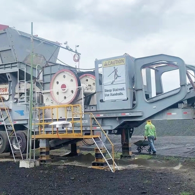 Mobile Tracked Concrete Impact Crusher Stone Crusher Line in con 70-297kw di potenza del motore