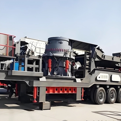 Customization Mobile Cone Crushing and Screening Station con potenza motore da 75 a 264,5 kW