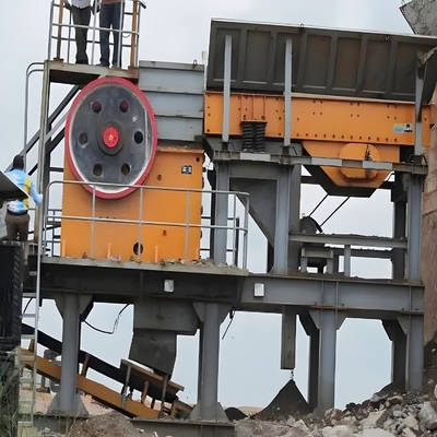 Combinazione di tipo stazione di frantumazione mascella per calcare di pietra calcarea calcarea granito basalto