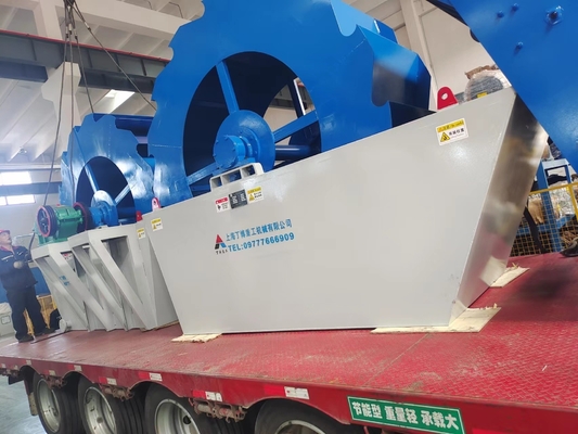 Potenza del motore 5,5-18,5kw Consumo d'acqua 20-60t/h Lavatrice di sabbia a ruote esperta