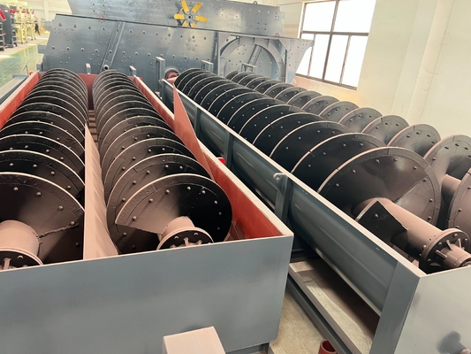 Lavatrice di sabbia a spirale con capacità T/H 100-350tph con potenza motore 11-18.5kw