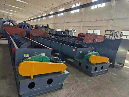 Lavatrice di sabbia a spirale con capacità T/H 100-350tph con potenza motore 11-18.5kw